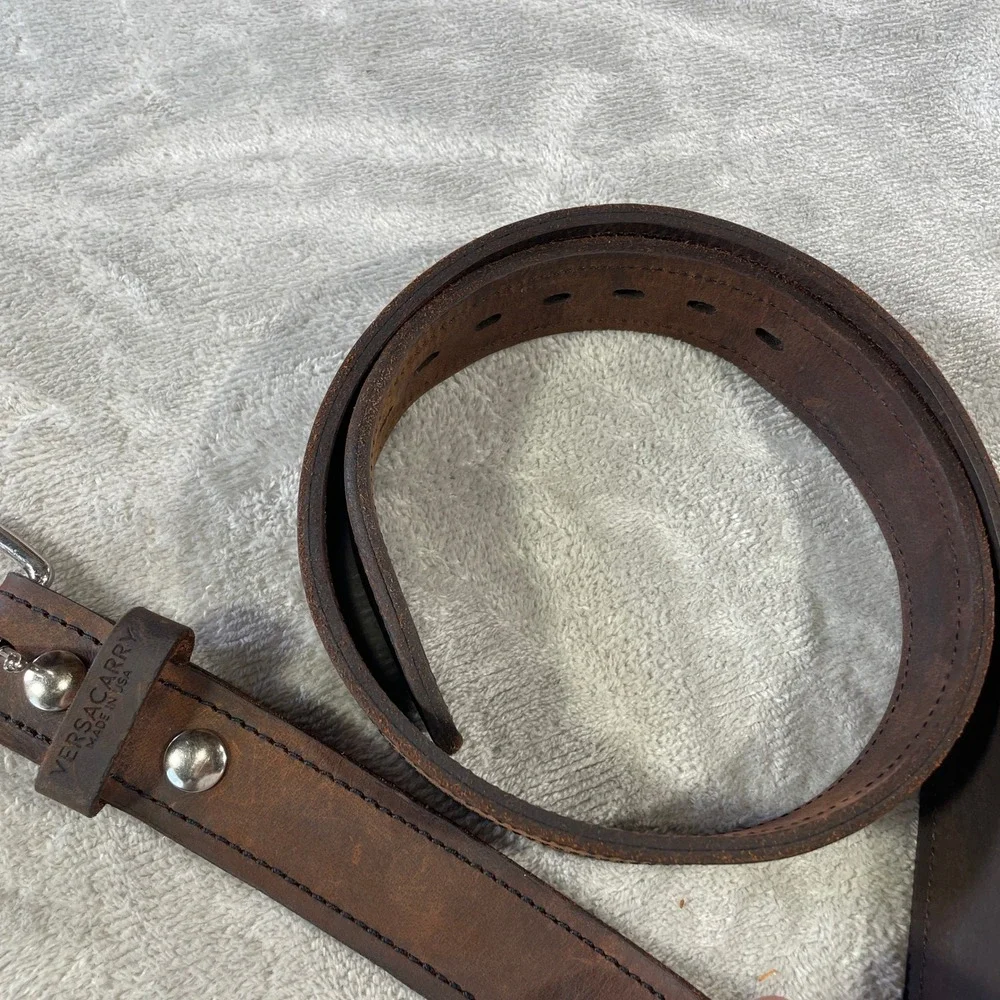 Versacarry Leather Gun Belt Mens 42 Brown USA Carry 1.5